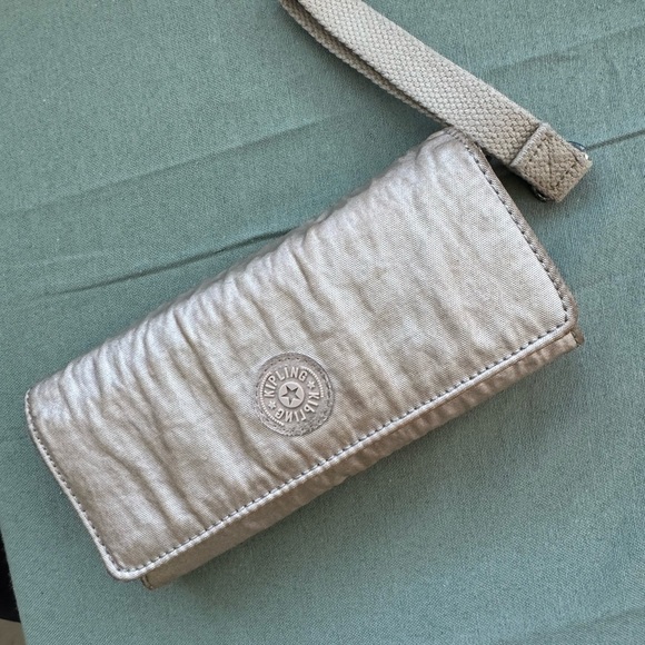 Kipling Metallic Gold Wristlet Wallet - Picture 15 of 15